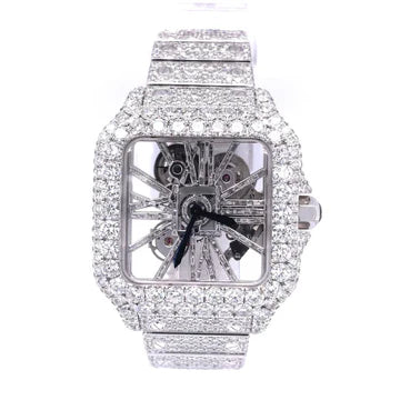 Moissanite Skeleton Watch